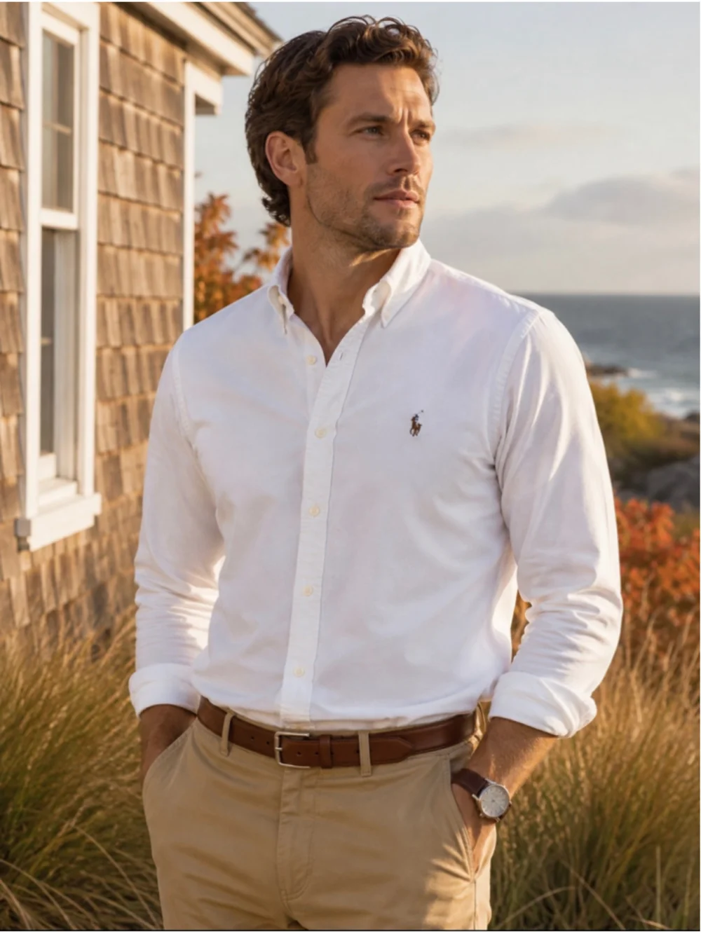 Polo Ralph Lauren Men’s XL Classic Fit White Oxford Shirt Multicolor Pony